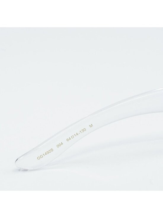Gucci GG1492S 004 Sunglasses Crystal Rectangle Frame, Grey Lenses main image 6